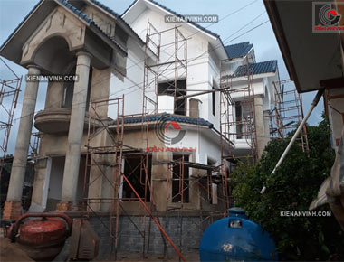 Thiết kế thi công phần thô biệt thự đẹp gia đình anh Toàn tại Bình Thuận
