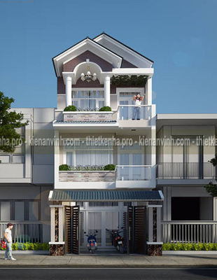 Thiết kế nhà phố 3 tầng mặt tiền 5m tại Tân Phú MS: NP020
