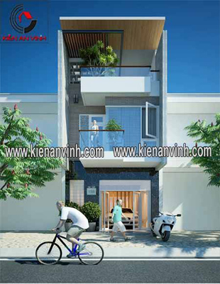 Thiết kế kiến trúc nhà phố diện tích 5mx27m tỉnh Quảng Ngãi