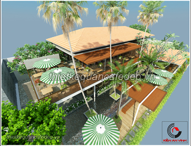 Mẫu thiết kế quán cafe sân vườn Quỳnh…