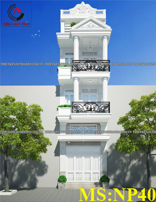 Mẫu thiết kế nhà 2 tầng 1 tum đẹp tại Đà Lạt
