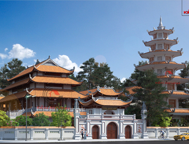 Mẫu thiết kế chùa tháp đẹp tại Tây Ninh - Kiến An Vinh