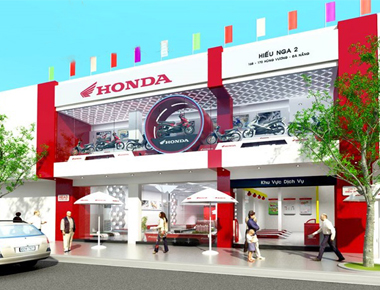 Mẫu thiết kế Showroom Honda đẹp hiện đại - Kiến An Vinh