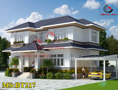 Thiết kế biệt thự nhà vườn 2 tầng đẹp ở tỉnh Hậu Giang