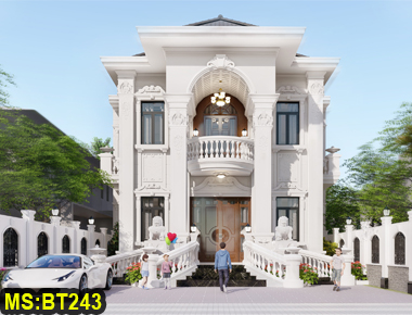 Thiết kế dinh thự tân cổ điển đẹp 2 tầng tại tỉnh Tây Ninh