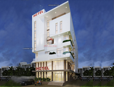 Mẫu thiết kế khách sạn 6 tầng đẹp hiện đại tại tỉnh Trà Vinh