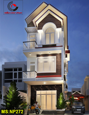 Thiết kế nhà đẹp 3 tầng 60m2 tại Bình Phước