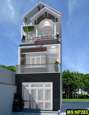 Mẫu thiết kế nhà đẹp 3 tầng tại tx Tân Uyên, Bình Dương
