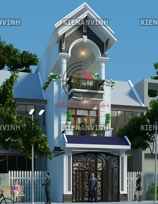 Mẫu thiết kế nhà 2 tầng mái thái đẹp tại tỉnh Tiền Giang