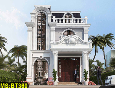 Mẫu thiết kế biệt thự kiểu Pháp 2 tầng đẹp tại tỉnh Đồng Nai
