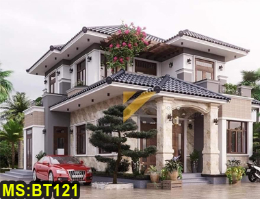 Mẫu thiết kế biệt thự mái Nhật 2 tầng đẹp tại Tp. Long Thành