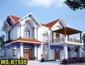 Mẫu thiết kế biệt thự mái thái 2 tầng đẹp tại Thành phố Hà Tĩnh