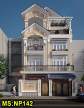 Mẫu thiết kế nhà song lập 4 tầng mái thái đẹp tại Tp. Biên Hòa