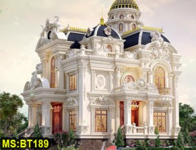 Mẫu thiết kế biệt thự lâu đài 2 tầng kiểu Pháp đẹp tại Biên Hòa