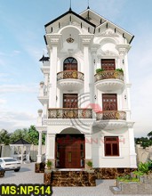 Mẫu thiết kế nhà phố 3 tầng mái thái 8x20m đẹp tại Biên Hòa
