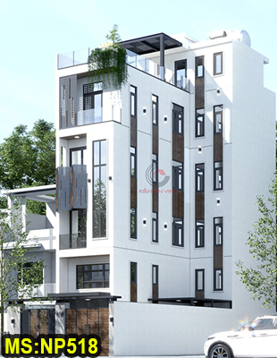 Mẫu thiết kế nhà phố 4 tầng 1 lửng 1 tum 7x20 hiện đại đẹp tại Gò Vấp