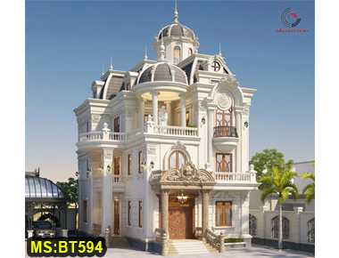 Mẫu thiết kế biệt thự tân cổ điển 3 tầng 8x15m lâu đài đẹp tại Biên Hòa