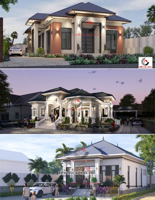 Mẫu thiết kế nhà cấp 4 hình vuông mái…