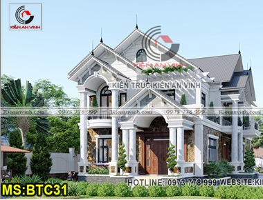 Thiết kế biệt thự mái thái 2 tầng, có…