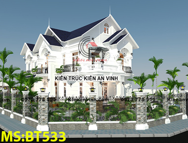 Mẫu thiết kế biệt thự mái thái 2 tầng…
