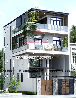 Mẫu nhà ống hiện đại 4 tầng 2 mặt tiền…