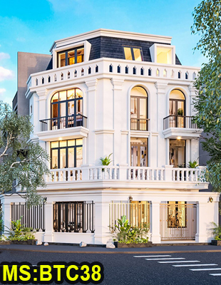 Thiết kế nhà mái Mansard 3 tầng 2 mặt tiền…