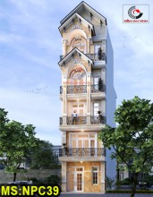 Mẫu thiết kế nhà phố mái thái 5 tầng 4x10m đẹp ở Gò Vấp