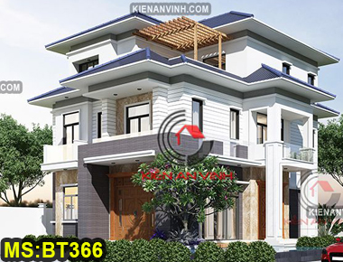 Thiết kế biệt thự 3 tầng mái nhật có…