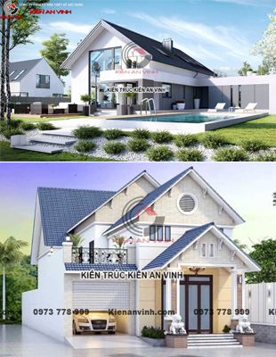 Mẫu thiết kế nhà cấp 4 mái thái có: Sân…