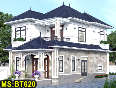 Thiết kế biệt thự mái Nhật 2 tầng hiện…
