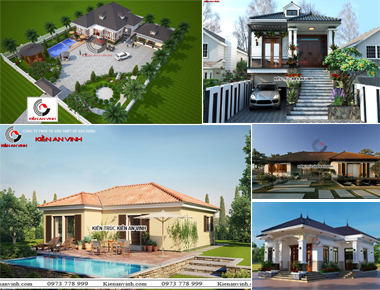 Mẫu biệt thự 1 tầng mái Nhật đẹp: Sân…