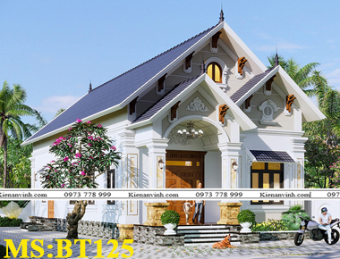 Mẫu thiết kế biệt thự mái thái 1 tầng…
