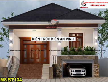 Mẫu thiết kế biệt thự mái nhật 1 tầng…