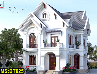 Mẫu thiết kế biệt thự mái thái 2 tầng…