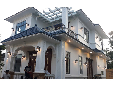 Thi công biệt thự tân cổ điển 2 tầng mái nhật 10x15 ở Củ Chi