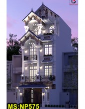 Bản vẽ thiết kế nhà phố mái thái 4 tầng 6x18m đẹp ở Tân Bình
