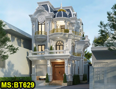 Mẫu biệt thự tân cổ điển 3 tầng có…
