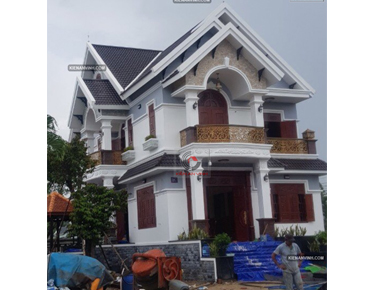 Thi công biệt thự mái thái 2 tầng 8x18m tân cổ điển pha hiện đại kết hợp quán cafe sân vườn ở Đức Hòa