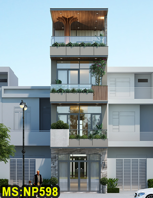 Mẫu thiết kế nhà ống hiện đại 3 tầng 1 tum 4,3x19m ở Phường Gò Gấp