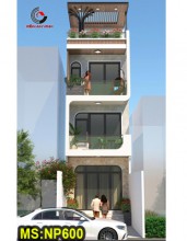 Mẫu thiết kế nhà ống hiện đại 3 tầng 1 tum 4x11m có sân trước 4m ở Quận 12