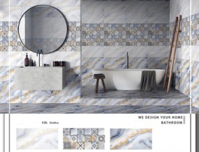 Gạch ốp tường trang trí phòng tắm 30x60cm, 40x80cm và công nghệ men bóng/Men Nhám