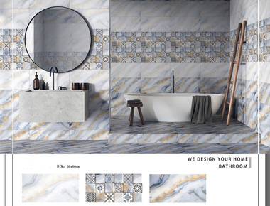 Gạch ốp tường trang trí phòng tắm 30x60cm, 40x80cm và công nghệ men bóng/Men Nhám