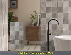 6 Mẫu Gạch Ốp Tường Trang Trí 40x80 Porcelain Men Matt Trung Quốc